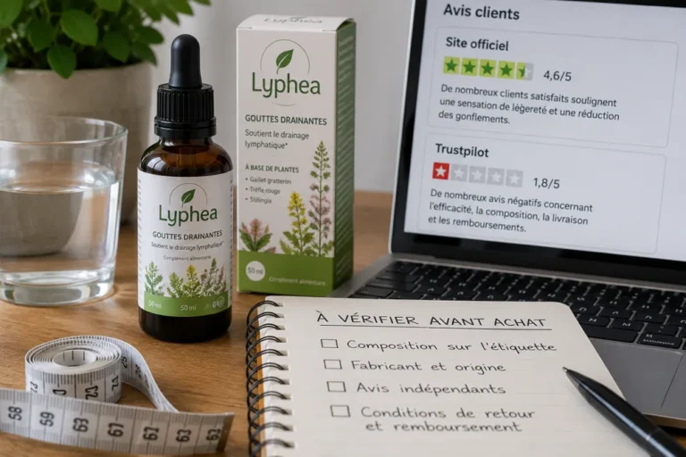 Lyphea avis clients avec gouttes drainantes et comparaison des retours en ligne
