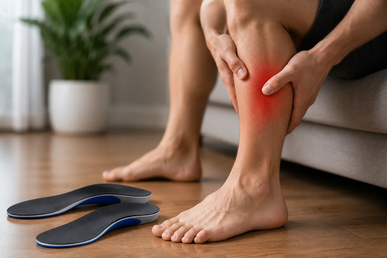 Douleur musculaire au mollet associée au port de semelles orthopédiques