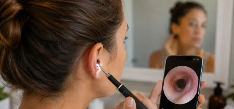 Utilisation d’un otoscope connecté Earo Vision 2.0 avec visualisation du conduit auditif sur smartphone